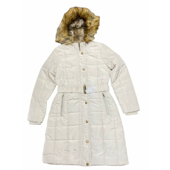 Donna Salyers' Fabulous Furs Jackets & Blazers - NWT FABULOUS FURS Women's Hooded Puffer Coat MEDIUM Beige